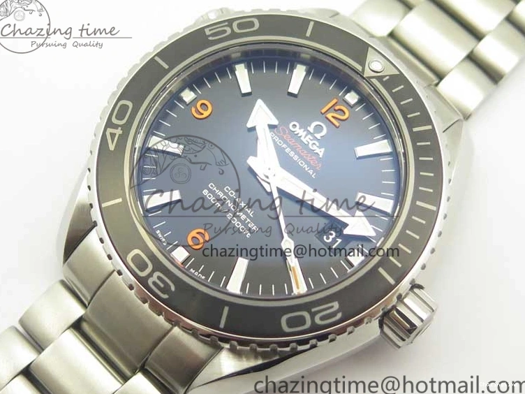 0117 Durable Planet Ocean Professional Ceramic Bezel 45.5mm 1:1 VSF Best Edition Orange Markers on SS Bracelet A8500 Super Clone 8052